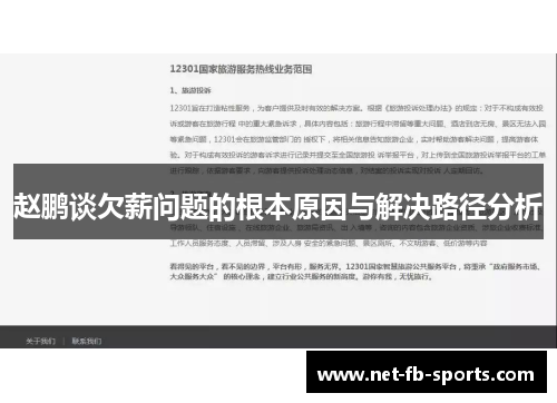 赵鹏谈欠薪问题的根本原因与解决路径分析